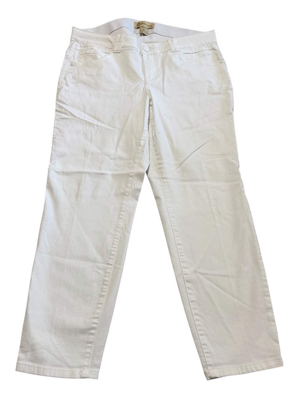 Democracy Straight Leg Baggy Relaxed White Denim Jeans Plus Size 16 Summer Prep